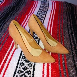 Forever 21 Nude Suede Heels - Size 5.5